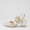 DJANGO & JULIETTE Magaly Silver Cut Leather Heels | Heels