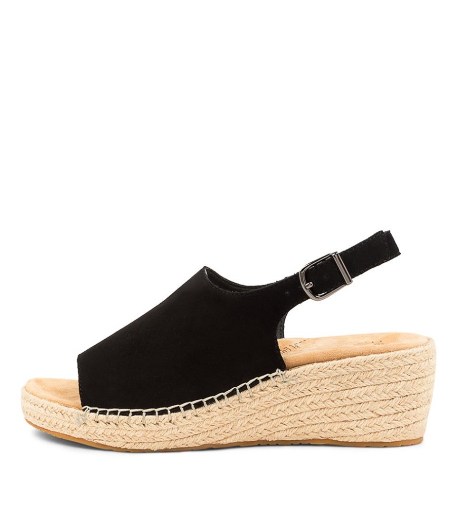 ZIERA Kyrin Xw Black Suede Espadrilles | Espadrilles