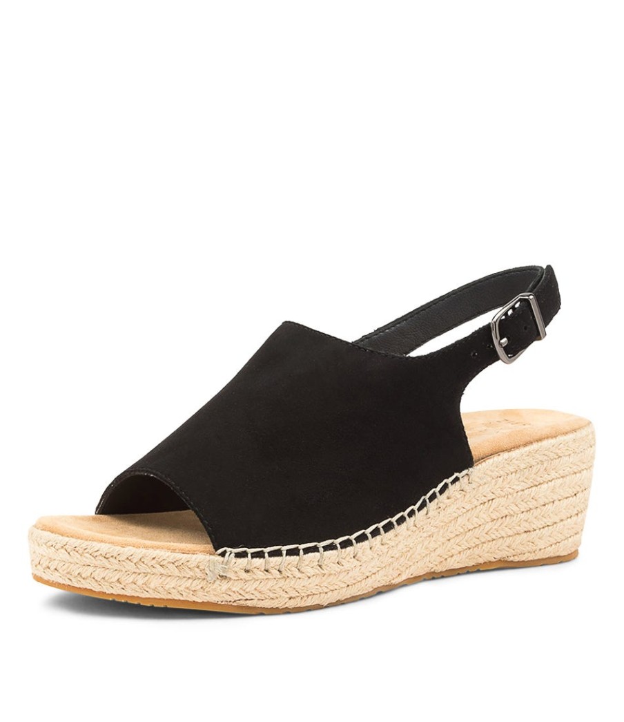 ZIERA Kyrin Xw Black Suede Espadrilles | Espadrilles