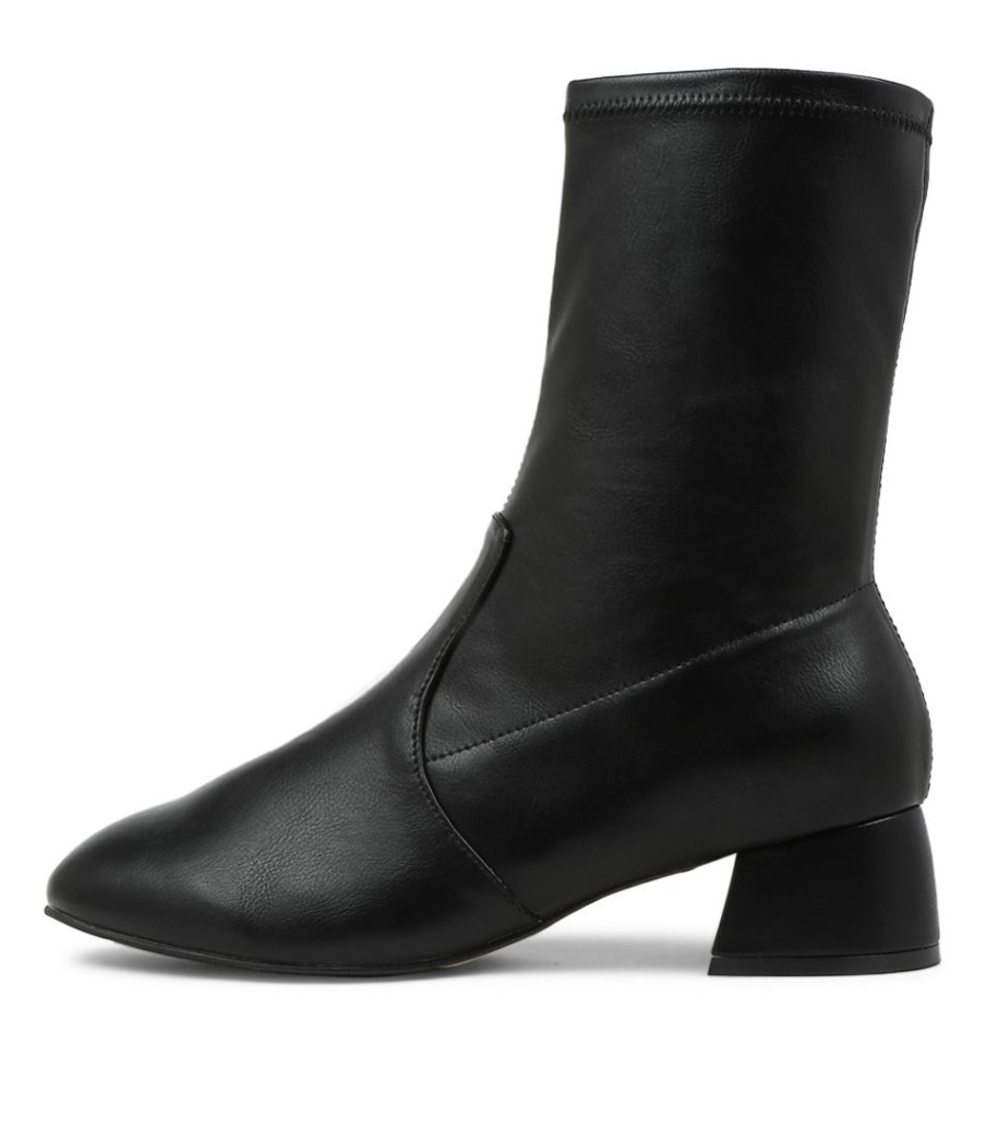 ZIERA Zuka W Black Stretch Ankle Boots | Boots