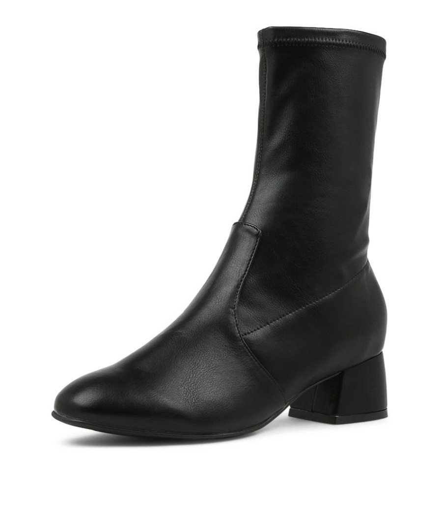 ZIERA Zuka W Black Stretch Ankle Boots | Boots