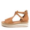 DJANGO & JULIETTE Alexys Dk Tan Leather | Espadrilles