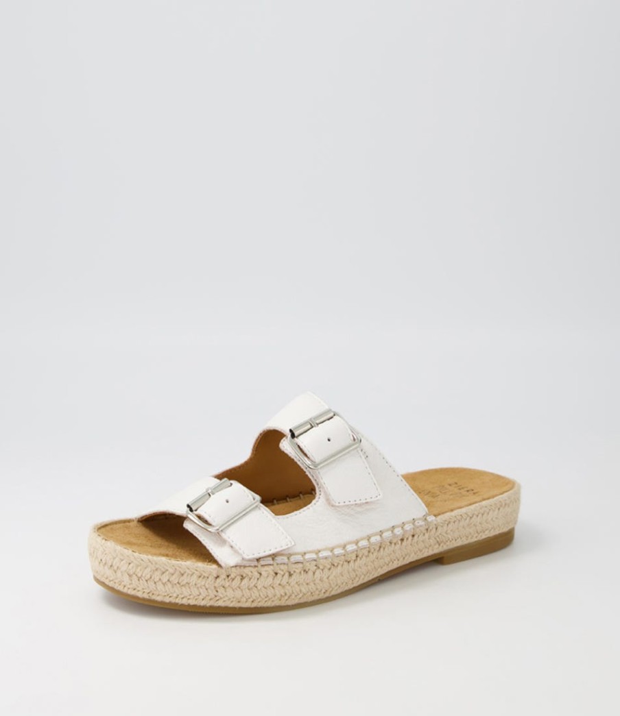 ZIERA Kapila W White Leather Espadrilles | Espadrilles