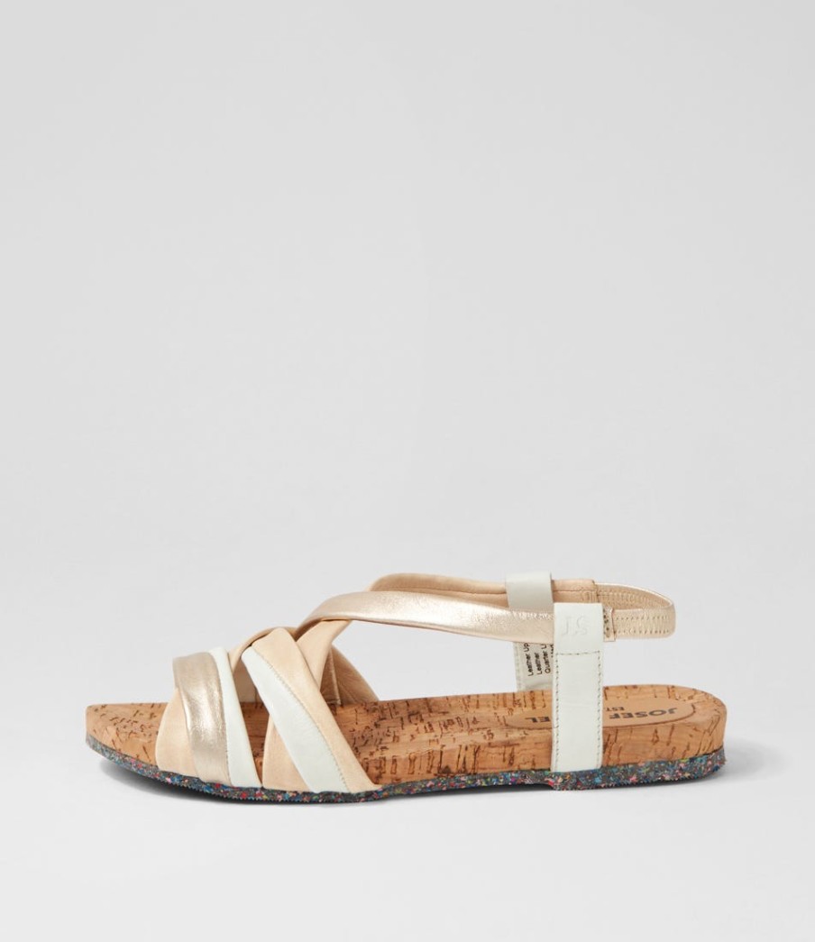 JOSEF SEIBEL Henriette 3 Beige Multi Leather Sandals | Comfort