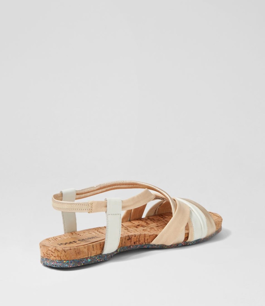 JOSEF SEIBEL Henriette 3 Beige Multi Leather Sandals | Comfort