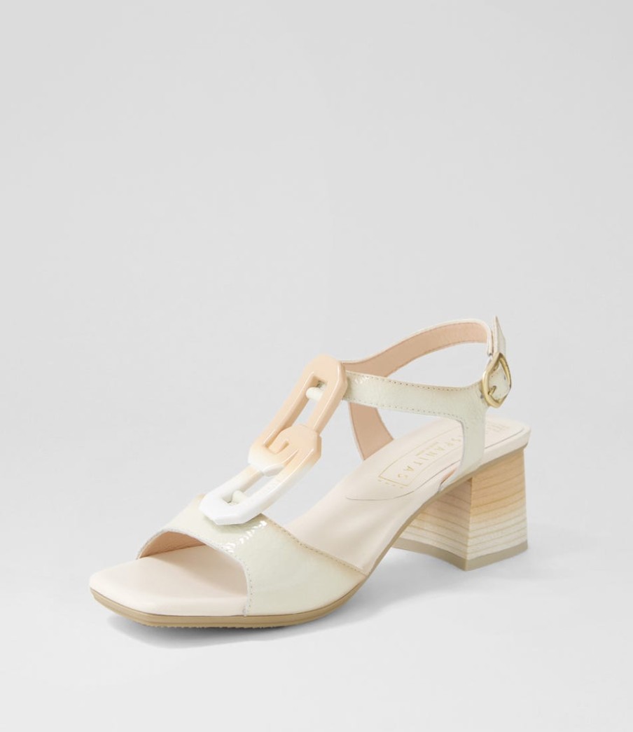 HISPANITAS Iris 11 Panna Leather Sandals | Heels