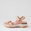 GEOX D Sorapis Grip B Peach Beige Suede Sandals | Comfort