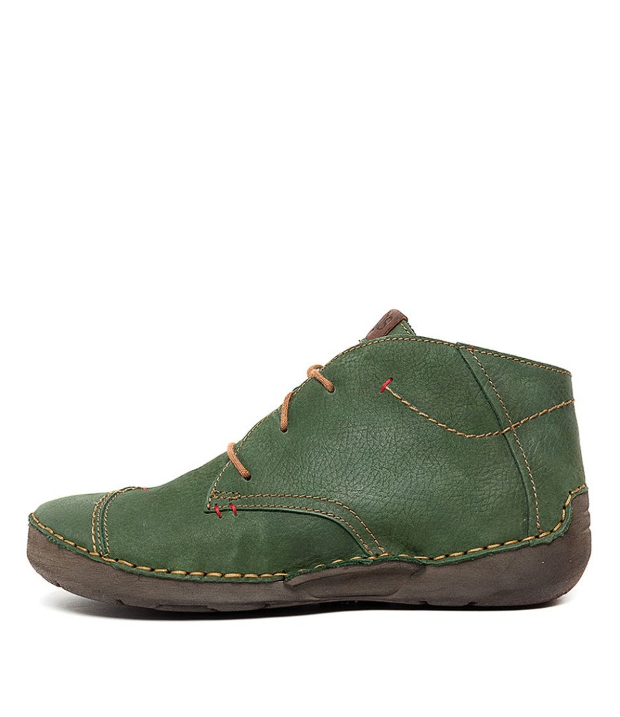 JOSEF SEIBEL Fergey 18 Green Leather | Boots