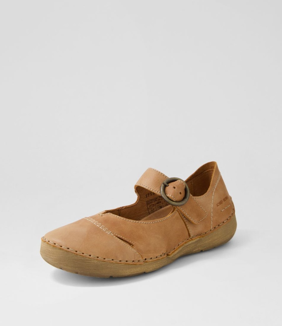 JOSEF SEIBEL Fergey 80 Cognac Leather Mary Janes | Comfort