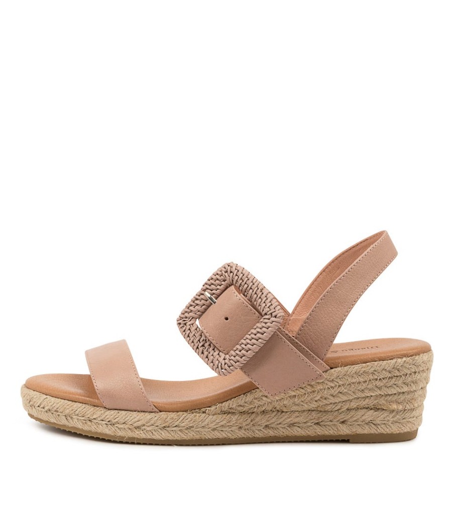 DJANGO & JULIETTE Samiya Rose-Rose Leather | Espadrilles