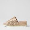 DJANGO & JULIETTE Idalis Old Gold Scratch Leather Sandals | Espadrilles