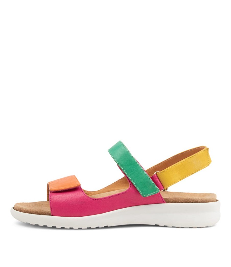 ZIERA Benji Xw Bright Multi Leather Sandals | Wedges