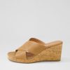 TOP END Wevie Tan Leather Sandals | Wedges