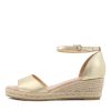 DJANGO & JULIETTE Skip Gold Natural Rope Leather Espadrilles | Espadrilles