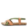 JOSEF SEIBEL Henriette 01 Oliv Multi Leather Sandals | Comfort