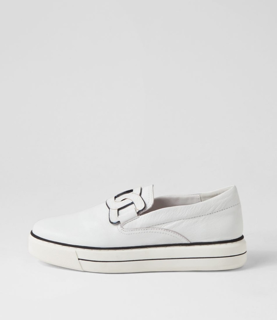 DJANGO & JULIETTE Yinnit White Black Leather Sneakers | Sneakers