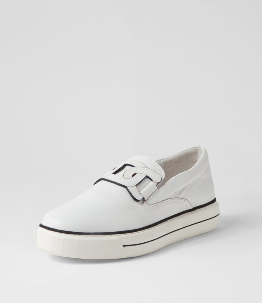 DJANGO & JULIETTE Yinnit White Black Leather Sneakers | Sneakers