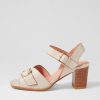 DJANGO & JULIETTE Hampton Almond Tan Leather Sandals | Heels