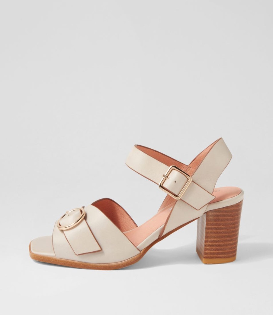 DJANGO & JULIETTE Hampton Almond Tan Leather Sandals | Heels