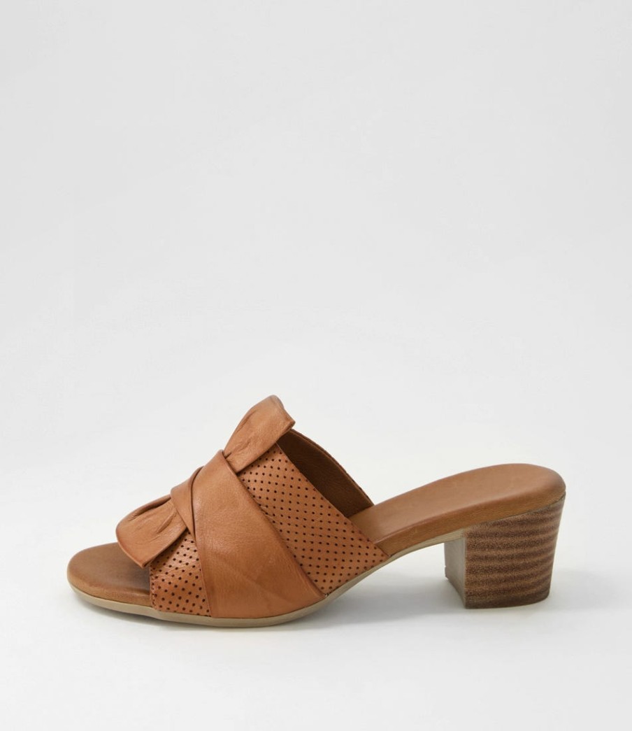 DIANA FERRARI Enom Tan Leather Sandals | Heels