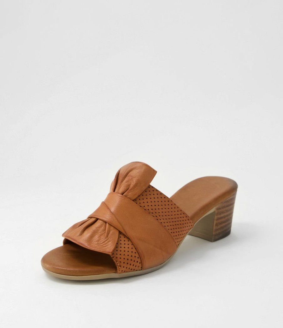 DIANA FERRARI Enom Tan Leather Sandals | Heels