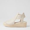 DJANGO & JULIETTE Ozie Almond Leather Sandals | Wedges