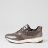 GEOX D Airell Az Dark Grey Suede Leather Sneakers | Comfort