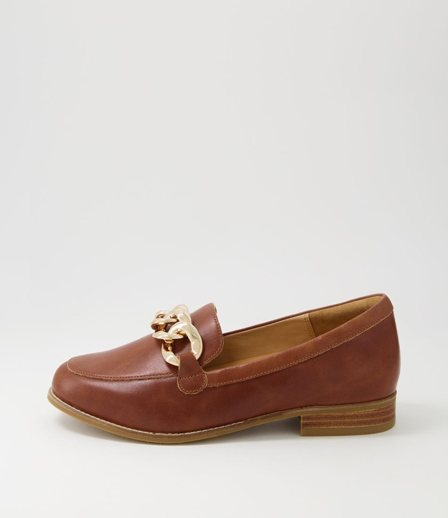 ZIERA Tamest Xf Cognac Leather Flat Shoes | Loafers