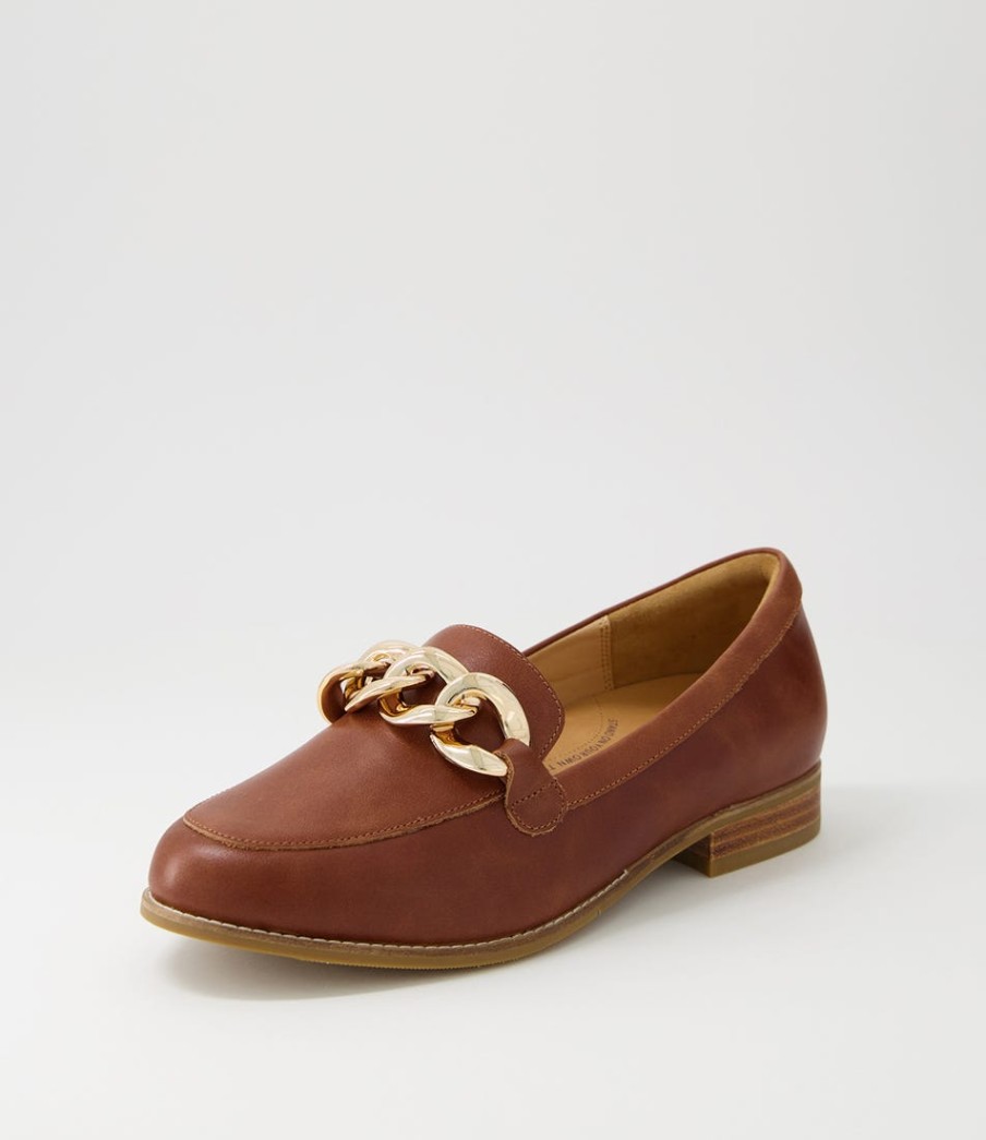 ZIERA Tamest Xf Cognac Leather Flat Shoes | Loafers