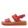 DJANGO & JULIETTE Acke Orange Fuchsia Leather Espadrilles | Espadrilles