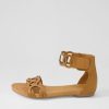 DJANGO & JULIETTE Jubu Dark Tan Leather Sandals | Flats