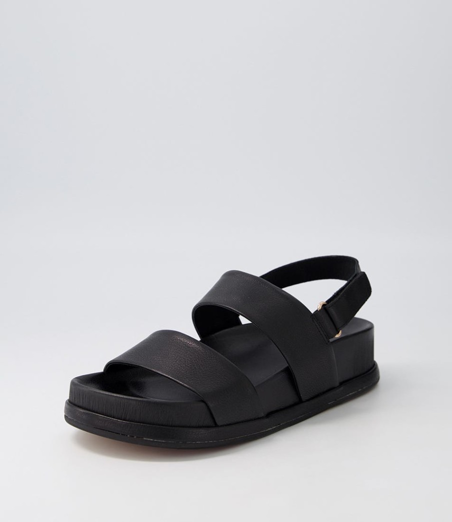 DJANGO & JULIETTE Gabisse Black Leather Sandals | Sandals