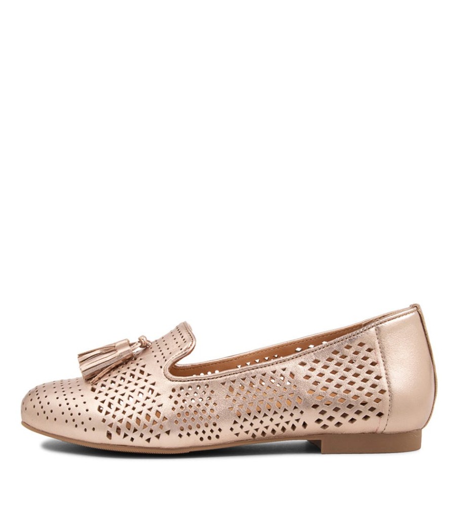 ZIERA Cambe Xf Pale Rose Gold Leather Loafers | Loafers