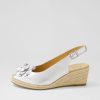 ZIERA Wawer W Silver Leather Sandals | Wedges