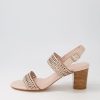 DJANGO & JULIETTE Crista Nude Leather Sandals | Heels