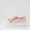 DJANGO & JULIETTE Ufinas Pale Pink White Leather Sneakers | Sneakers