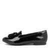 ZIERA Charter Xf Black Patent Leather Flat Shoes | Loafers