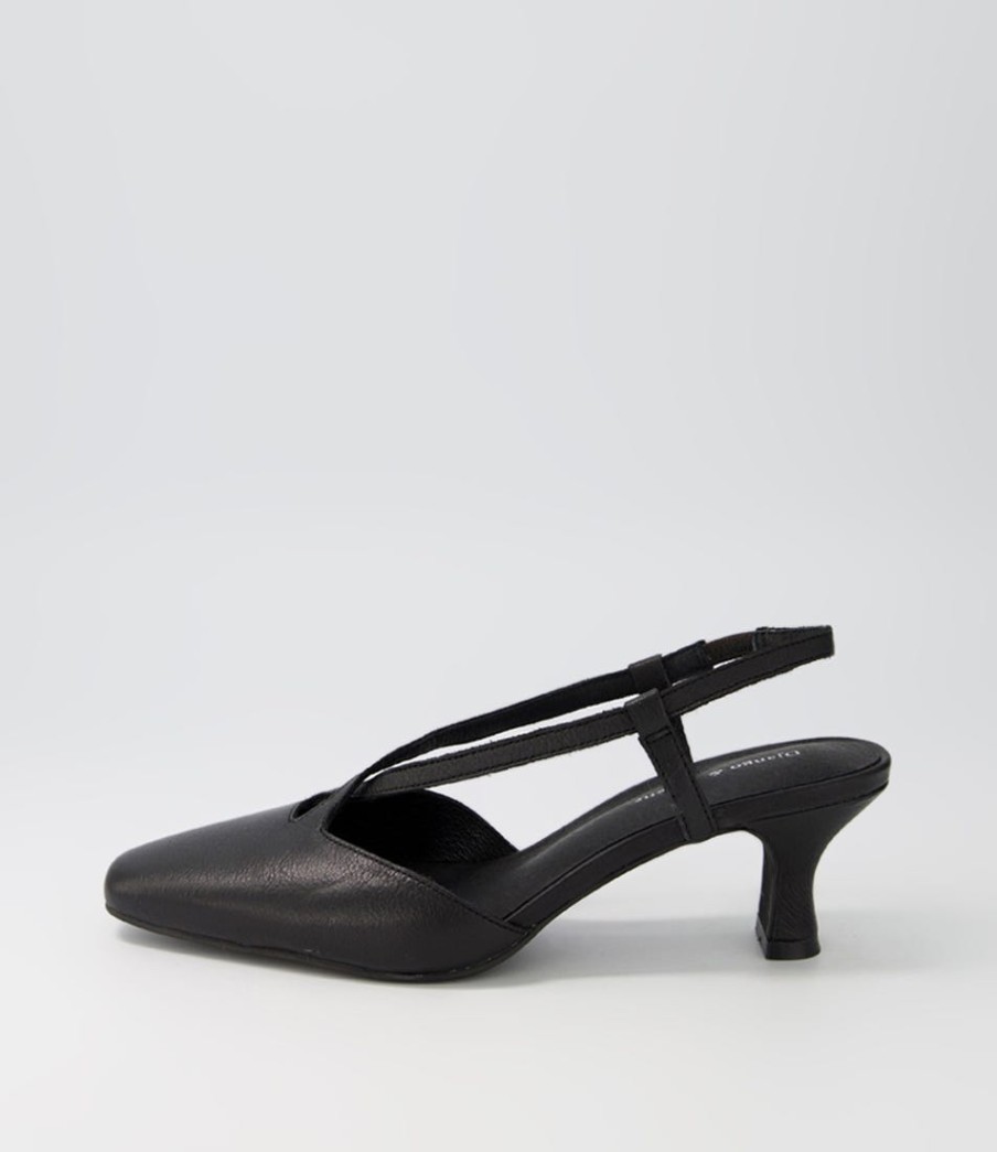 DJANGO & JULIETTE Cadman Black Leather Heels | Heels