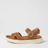 GEOX D Xand 2S B Cognac Nubuck Sandals | Comfort