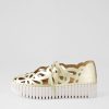 DJANGO & JULIETTE Bello Pale Gold Crush Leather Sneakers | Sneakers