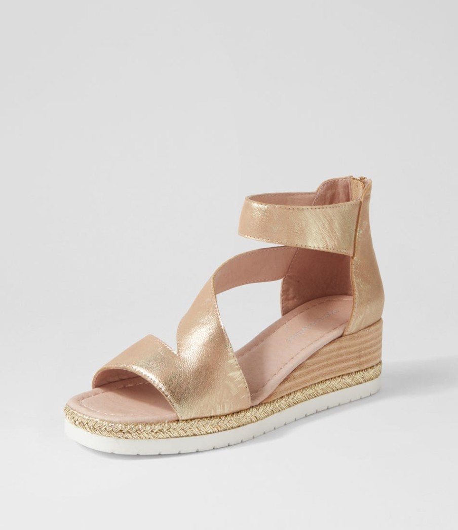 DJANGO & JULIETTE Ismet Old Gold Scratch Leather Espadrilles | Espadrilles