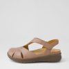 ZIERA Sofzie Xf Taupe Leather Flat Shoes | Flats