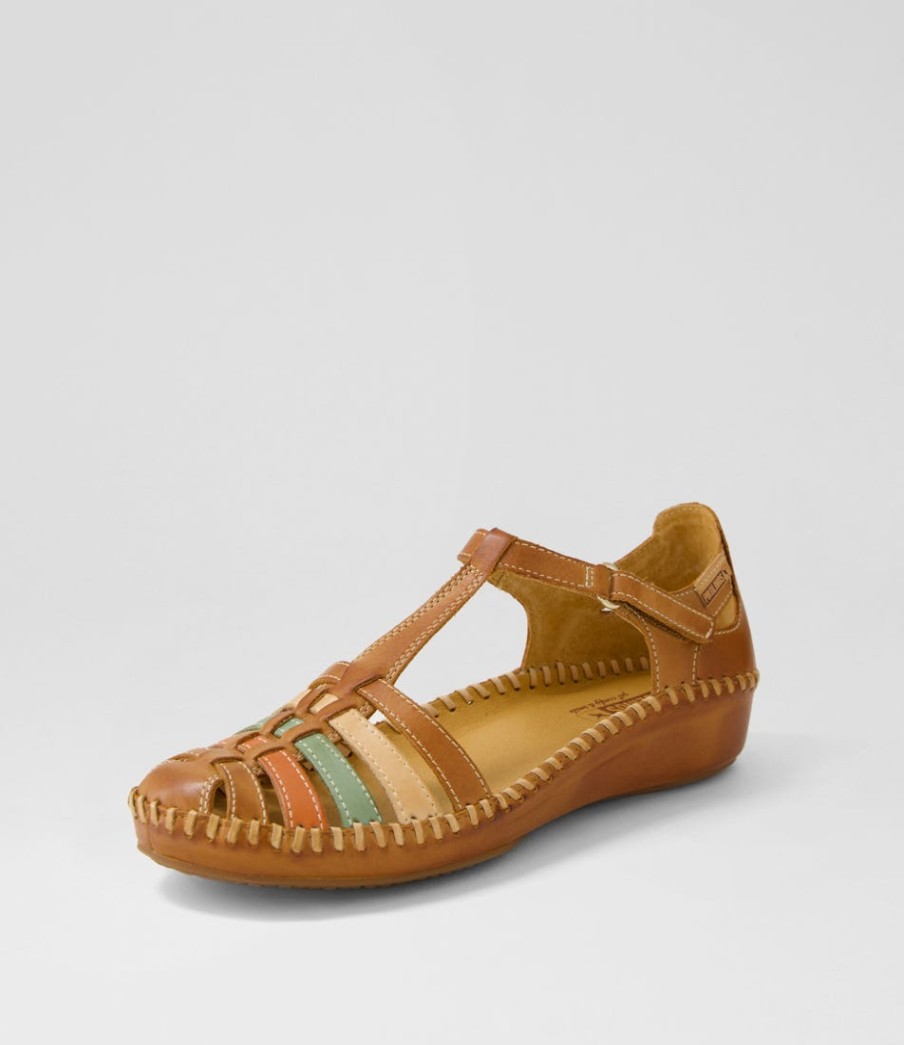 PIKOLINOS Vallarta 43 Brandy Leather Flat Shoes | Flats