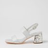 DJANGO & JULIETTE Prent Silver Glow Lizard Sandals | Heels