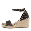 TOP END Gigi Black Leather | Espadrilles