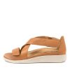 ZIERA Issy W Tan Leather | Wedges