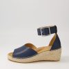 ZIERA Koen Xw Navy Leather Espadrilles | Espadrilles