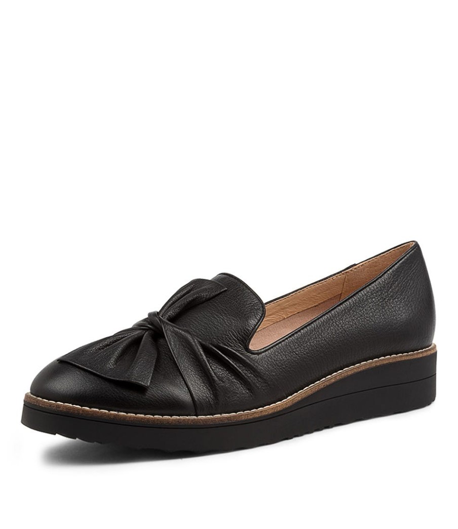 TOP END Oclem Lrg Black Leather | Loafers