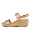 ZIERA Kiarra Xw Champagne Leath | Wedges