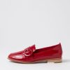 DJANGO & JULIETTE Benza Dark Red Wrinkle Patent Loafers | Loafers